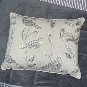 Cute sequin bird pillow!
